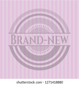 Brand-new retro pink emblem