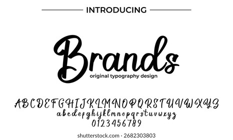 Brands - Elegant Script Font for Smooth Handwritten Design and Creative Typography