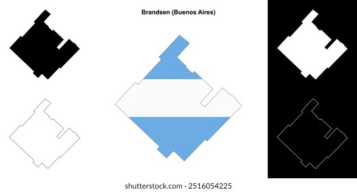 Conjunto de mapas do departamento de Brandsen (Buenos Aires)