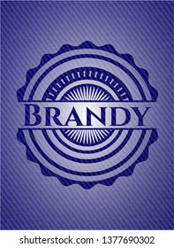 Brandy badge with jean texture