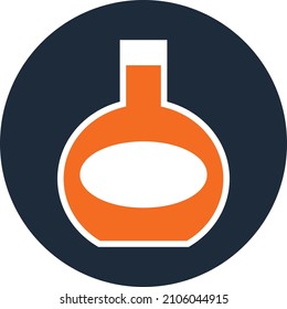 Brandy Flasche, Illustration, Vektorgrafik auf weißem Hintergrund.
