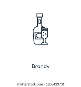Brandy concept line icon. Linear Brandy concept outline symbol design. This simple element illustration can be used for web and mobile UI/UX.