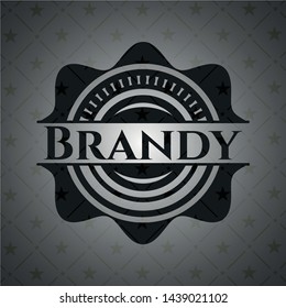 Brandy dark badge. Vector Illustration. Detailed.