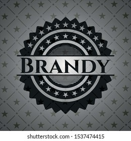 Brandy dark icon or emblem. Vector Illustration. Detailed.