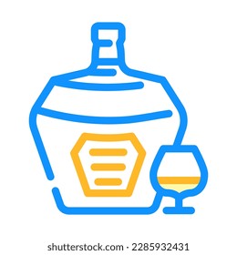 brandy drink bottle color icon vector. brandy drink bottle sign. isolated symbol illustration