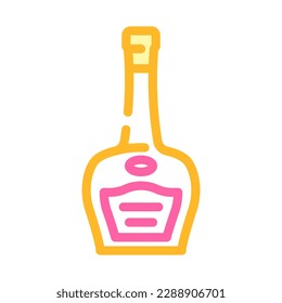 brandy glass bottle color icon vector. brandy glass bottle sign. isolated symbol illustration