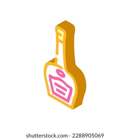 brandy glass bottle isometric icon vector. brandy glass bottle sign. isolated symbol illustration