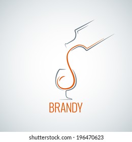 Brandy Glass Bottle Splash Background