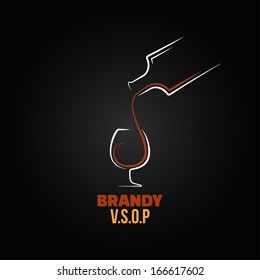 Brandy Glass Bottle Splash Design Background