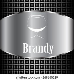 brandy glass design menu background. Vector