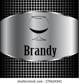 brandy glass design menu background. Vector