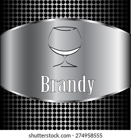 brandy glass design menu background. Vector