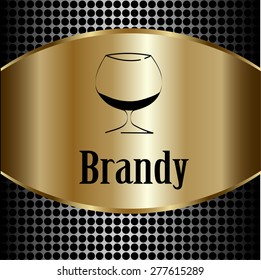 brandy glass design menu background. Vector