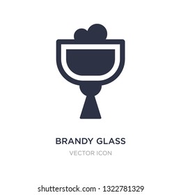 brandy glass icon on white background. Simple element illustration from Drinks concept. brandy glass sign icon symbol design.