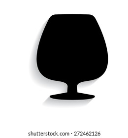 brandy glass with shadow