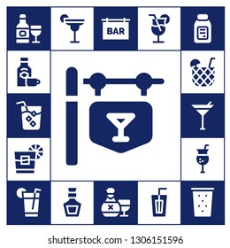 brandy icon set. 17 filled brandy icons.  Simple modern icons about  - Drink, Rum, Bar, Whiskey, Cocktail, Martini, Alcohol