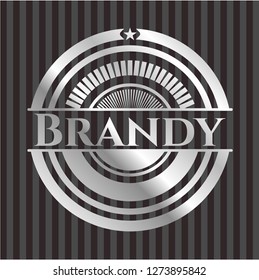 Brandy silver shiny emblem