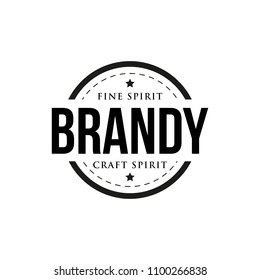 Brandy vintage retro stamp