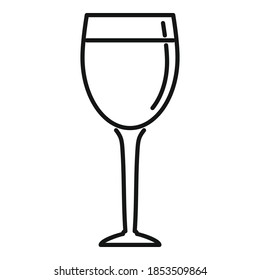 Brandy wineglass icon. Outline brandy wineglass vector icon for web design isolated on white background