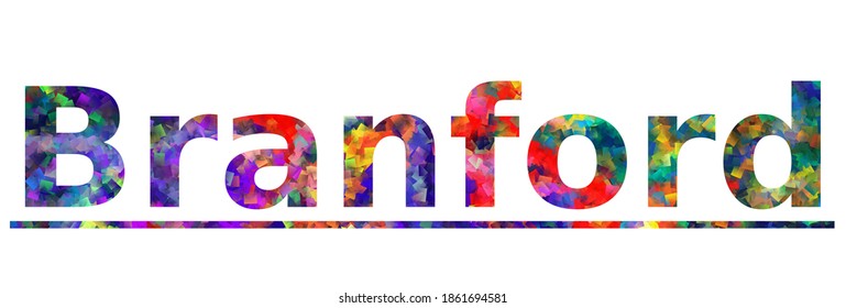 Branford. Colorful typography text banner. Vector the word branford connecticut design
