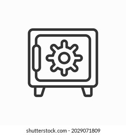 Brankas icon vector illustration logo template for many purpose. Isolated on white background.