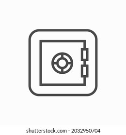 Brankas icon vector illustration logo template for many purpose. Isolated on white background.