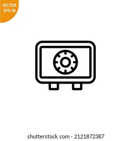 Brankas icon vector illustration logo template for many purpose. Isolated on white background.