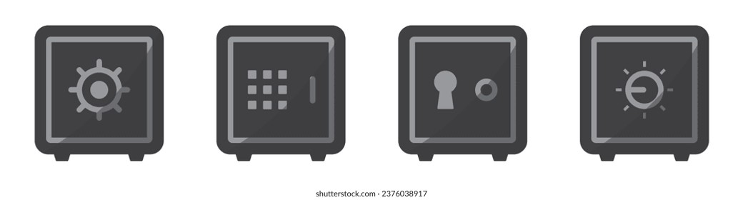 Brankas set icon, vector illustration