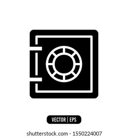 Brankas Simple Icon Logo Template