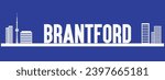 Brantford city, Canada beautiful vector illustration in letter