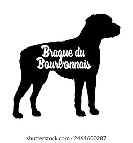 Braque du Bourbon Dog silhouette dog breeds logo dog monogram vector