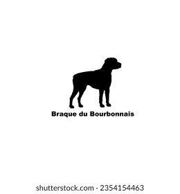 Silueta de perro de Braque du Bourbonnais raza animales Mascota