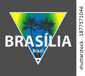 Bras lia, Brazilian City Vector Tee logo poster design