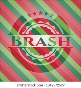 Brash christmas colors style emblem.