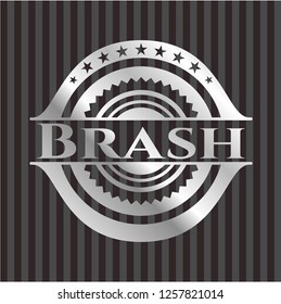 Brash silvery badge or emblem