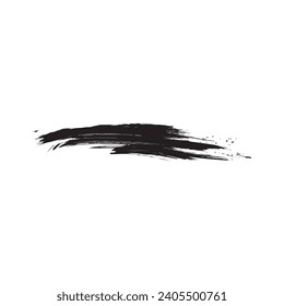 Brash stroke black color design Painted illustration.