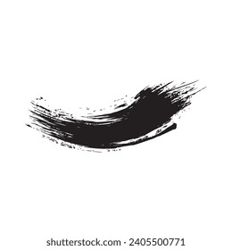 Brash stroke black color design Painted illustration.