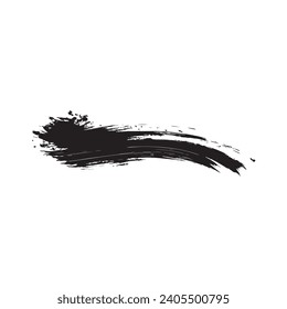 Brash stroke black color design Painted illustration.