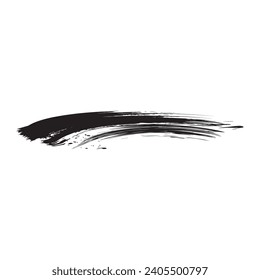 Brash stroke black color design Painted illustration.