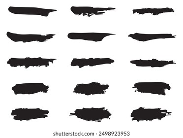 Brash stroke black color design Painted illustration.