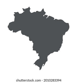 Mapa de Brasi en gris sobre fondo blanco