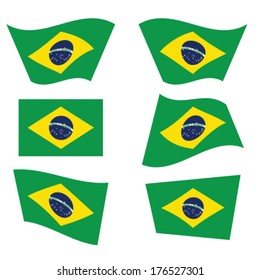 Brasil Flag Color Vector Illustration