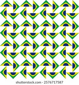 brasil flag seamless pattern design. vector illustration