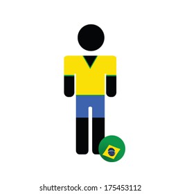 brasil icon color vector illustration
