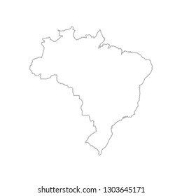 Brasil map line style