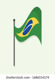 Brasil national flag simple vector design