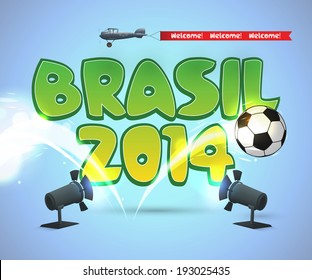 Brasil soccer design. EPS10, RGB.