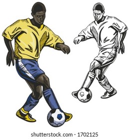 Brasil soccer player. Vector illustration