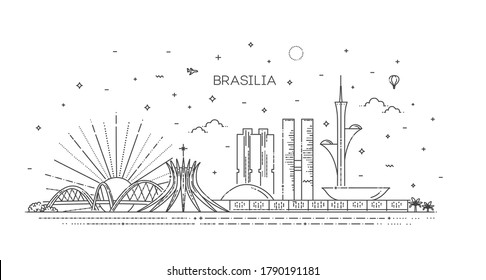 Brasilianische Skyline-Skyline-Illustration