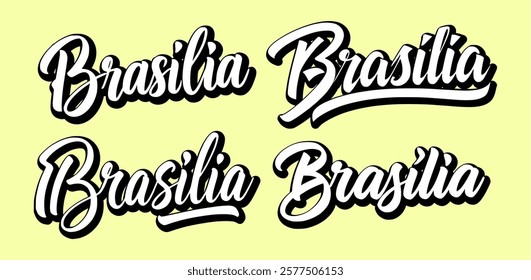 Brasilia, Brazil city lettering. suitable for pamphlets, t-shirts etc.